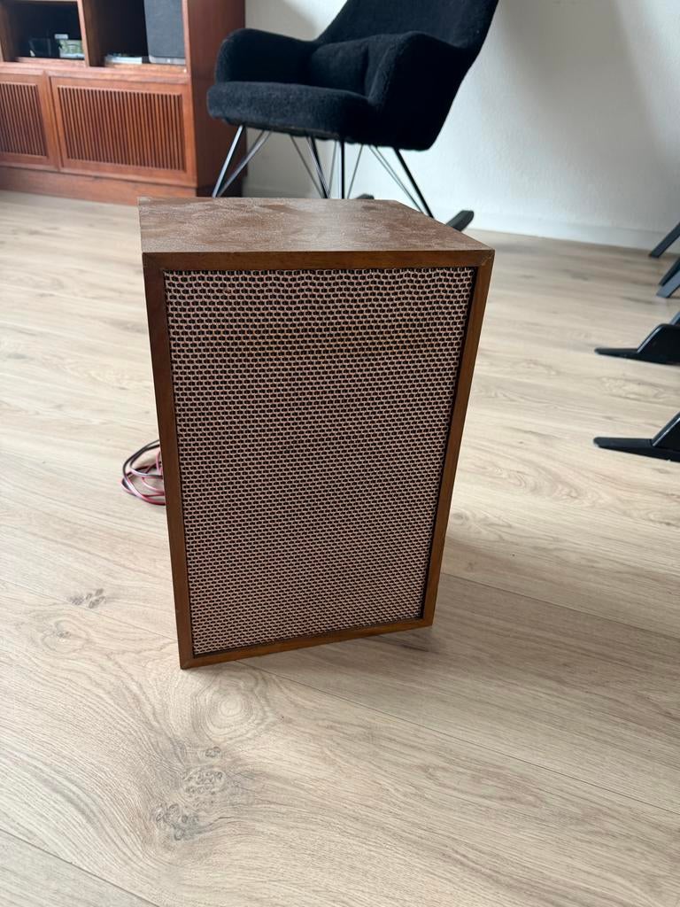 Vintage Boekenplank Speakers - geen Kenwood, Audio, Tv en Foto, Luidsprekers, Gebruikt, Minder dan 60 watt, Front, Rear of Stereo speakers
