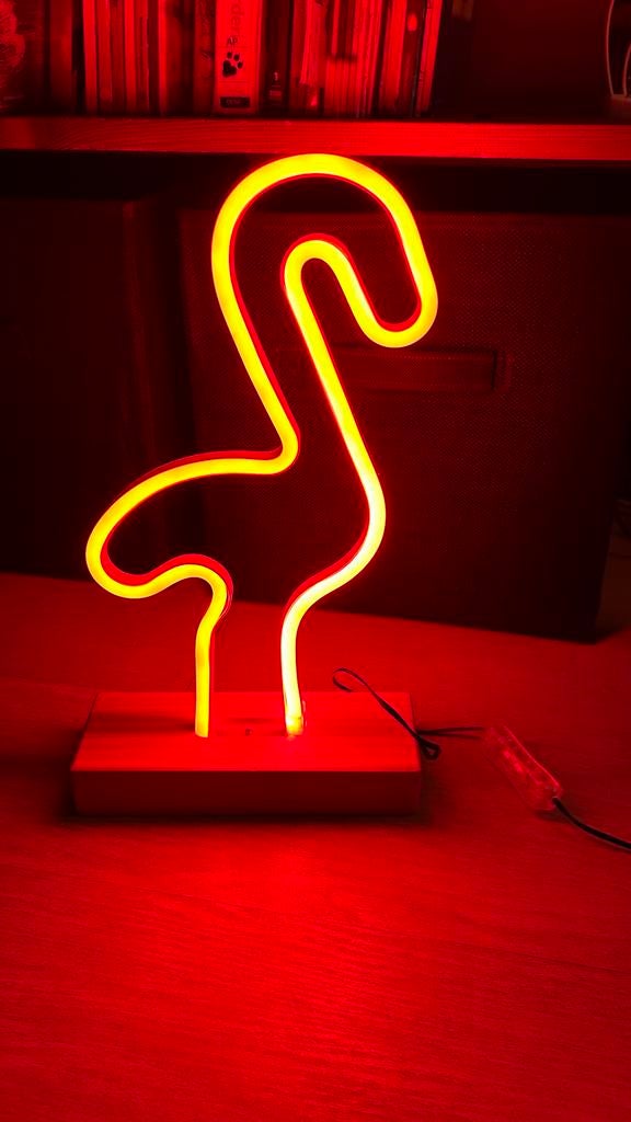 Neon lamp rood - flamingo, Huis en Inrichting, Ophalen of Verzenden, Gebruikt