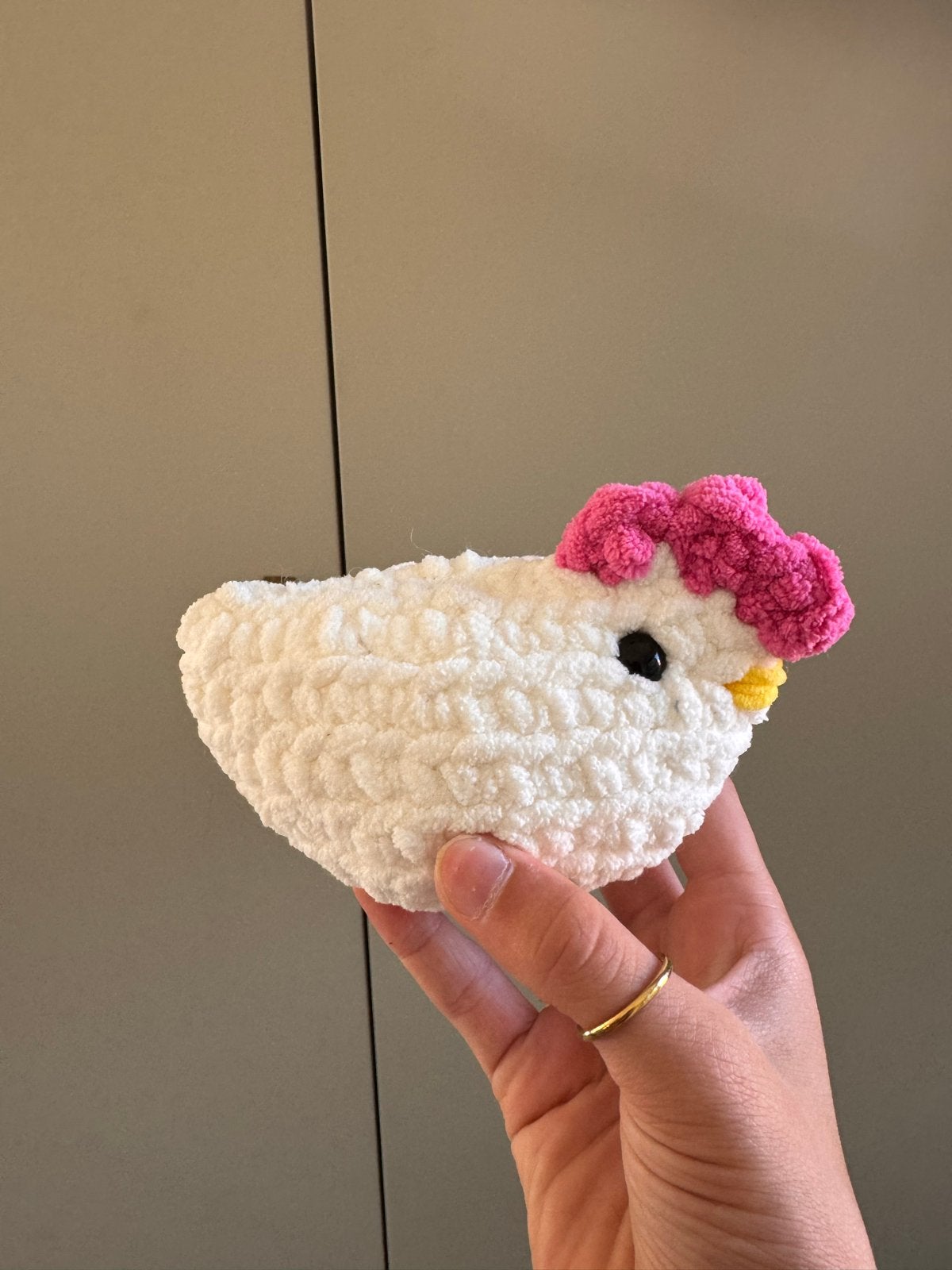 Super leuke zelfgemaakte kip knuffel, Handgemaakt, Overige typen, Nieuw, Ophalen of Verzenden
