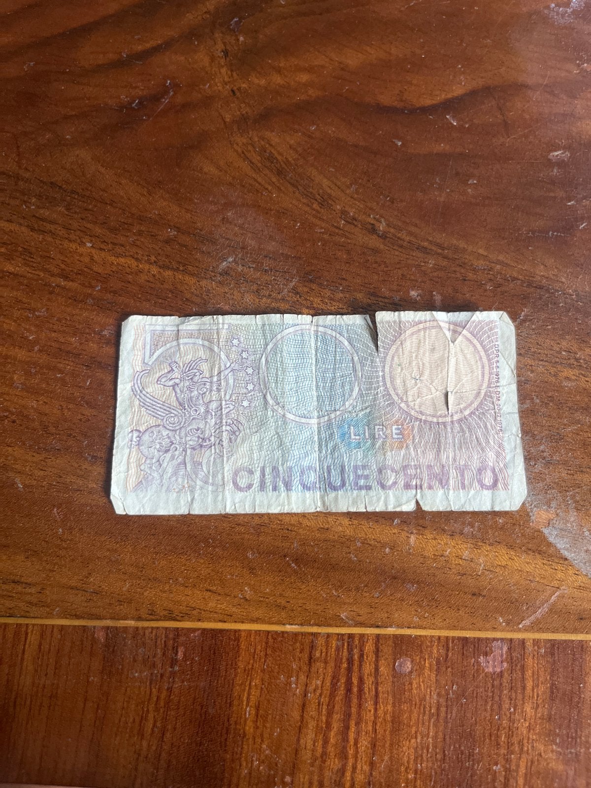 Zeldzaam Italiaans 500 Lire biljet - Cinquecento, Ophalen of Verzenden, Italië, Los biljet