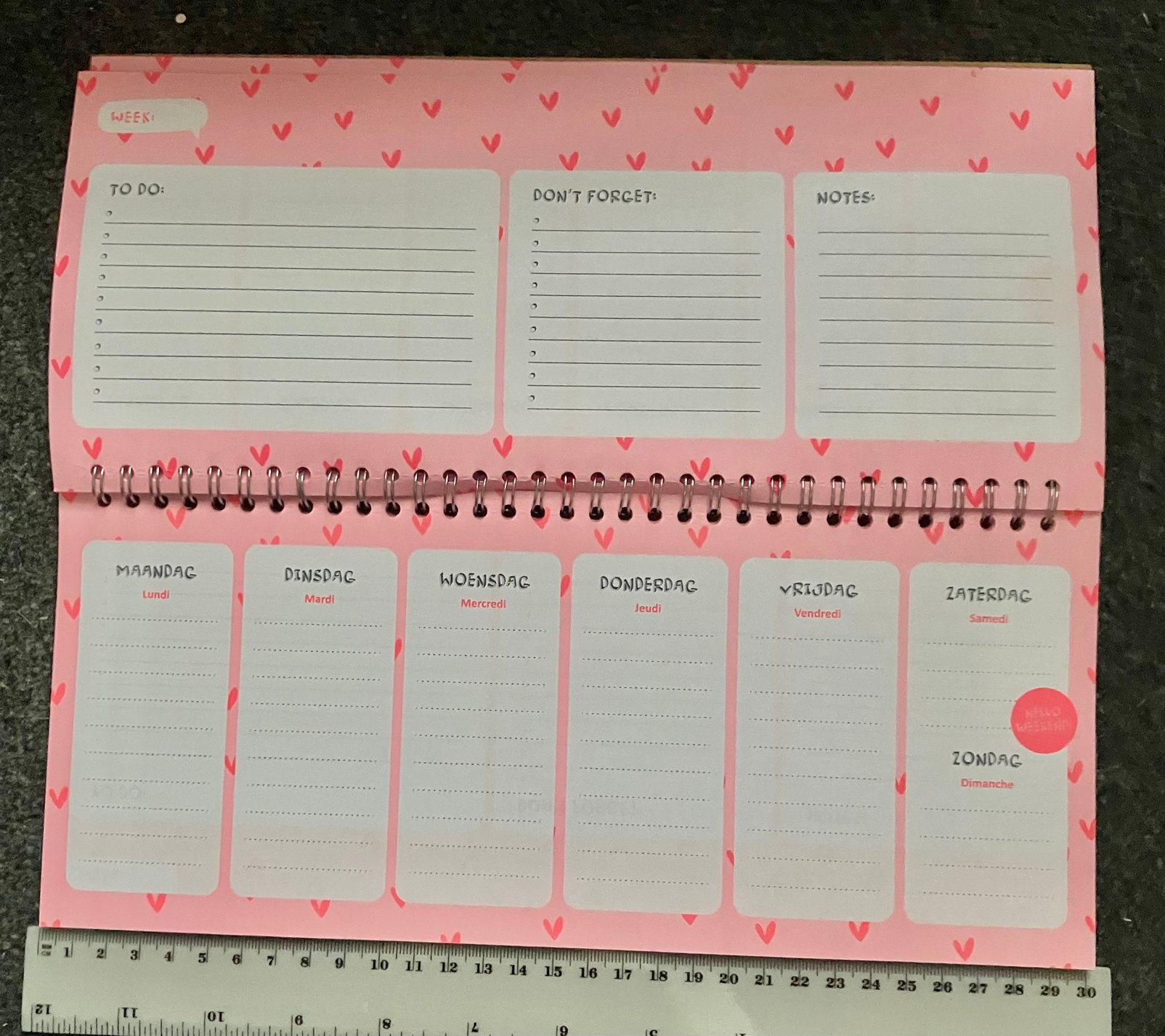 Week planner nw, Ophalen of Verzenden, Nieuw