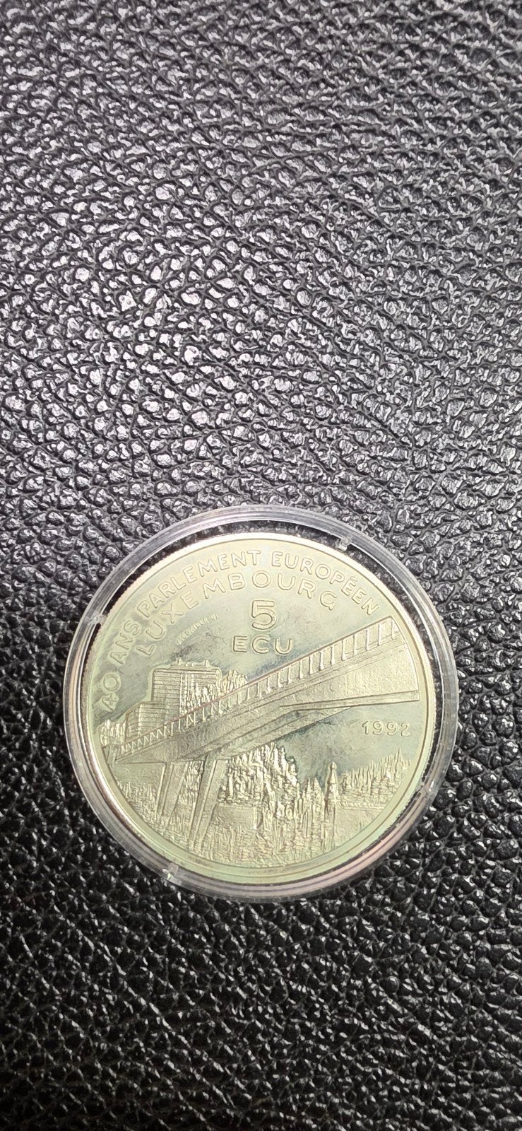Luxemburg 5 ecu 1992 40 jaar Europees Parlement / Karel IV, Postzegels en Munten, Ophalen of Verzenden, Overige materialen
