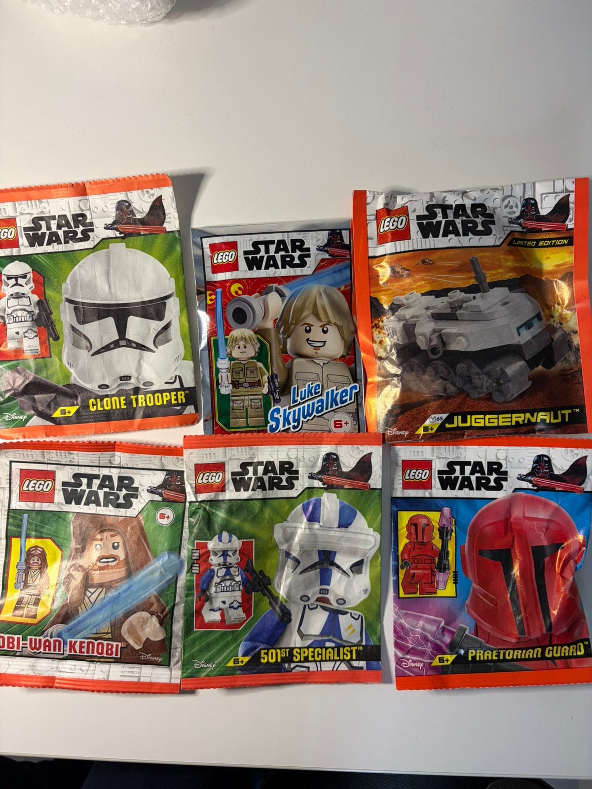 Lego Star Wars sealed lot - 5 minifiguren & 1 Pollybag, Star Wars, Lego, Nieuw, Ophalen of Verzenden