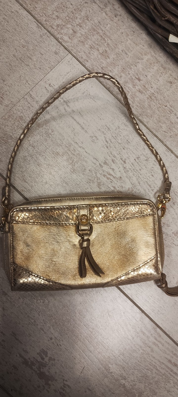 Francesco biasia gouden schoudertasje/clutch, Verzenden, Zo goed als nieuw, Overige kleuren, Schoudertasje