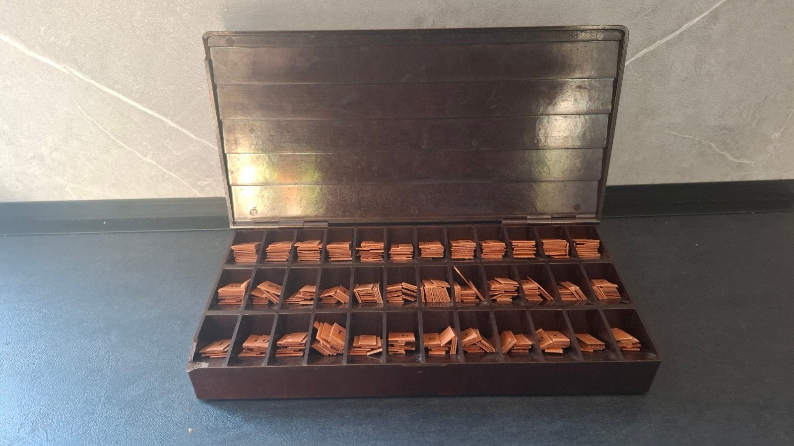 Vintage Philite letterdoos - Taal en Lezen, Ophalen of Verzenden, Gebruikt, Taal en Lezen