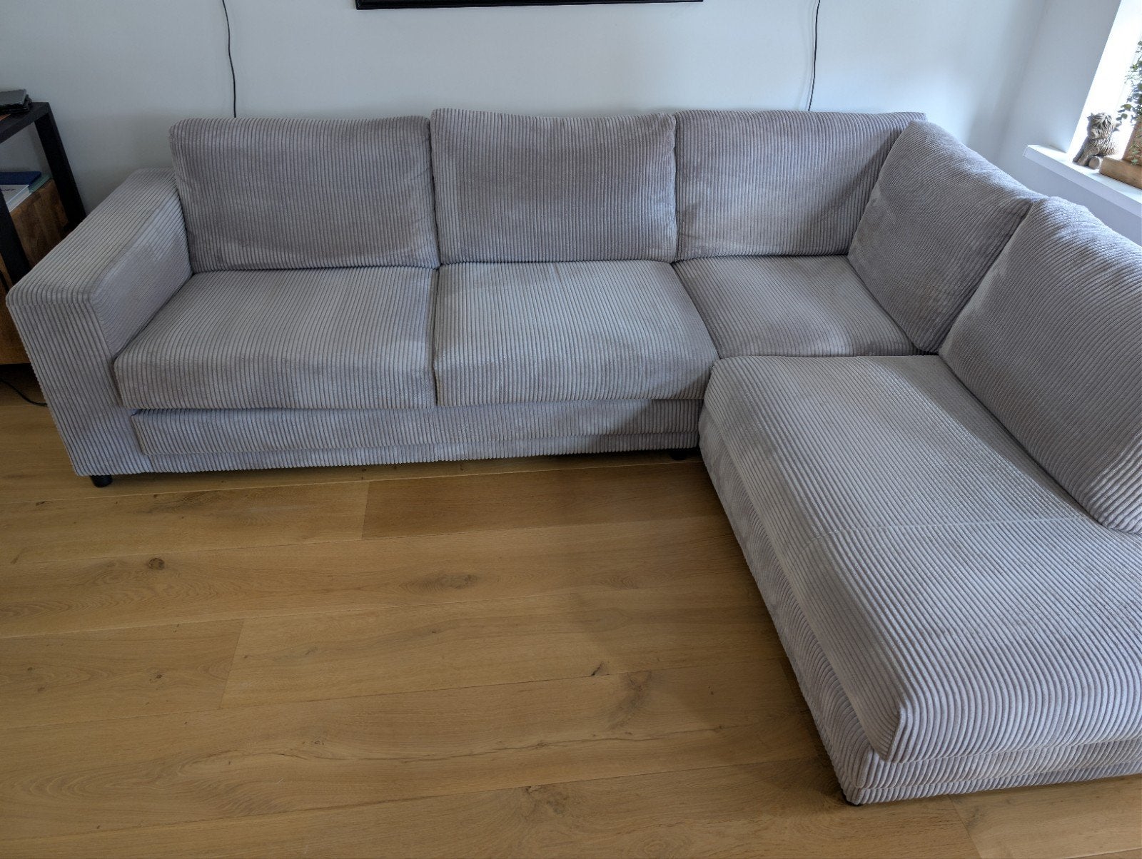 Zilvergrijze Rib loungebank, Ophalen, Gebruikt