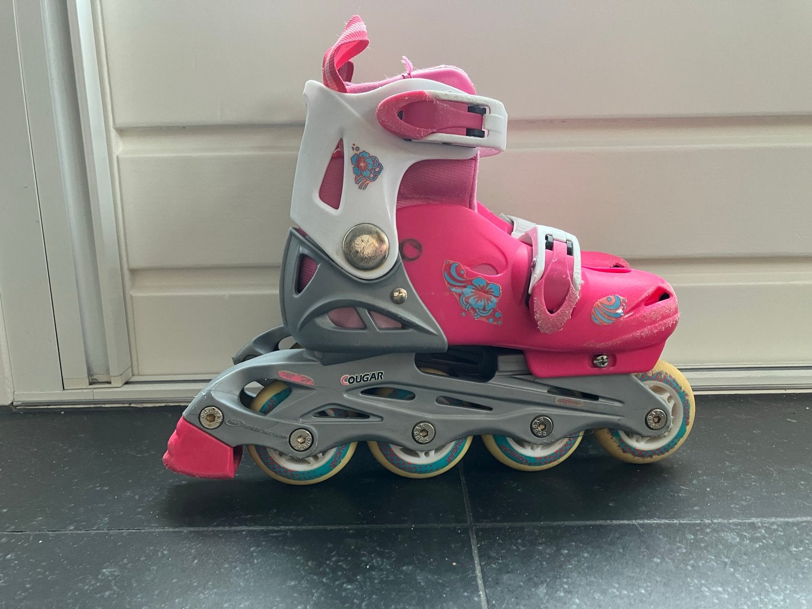 Roze Cougar inline skates - verstelbaar, Ophalen, Gebruikt, Overige typen, Overige merken