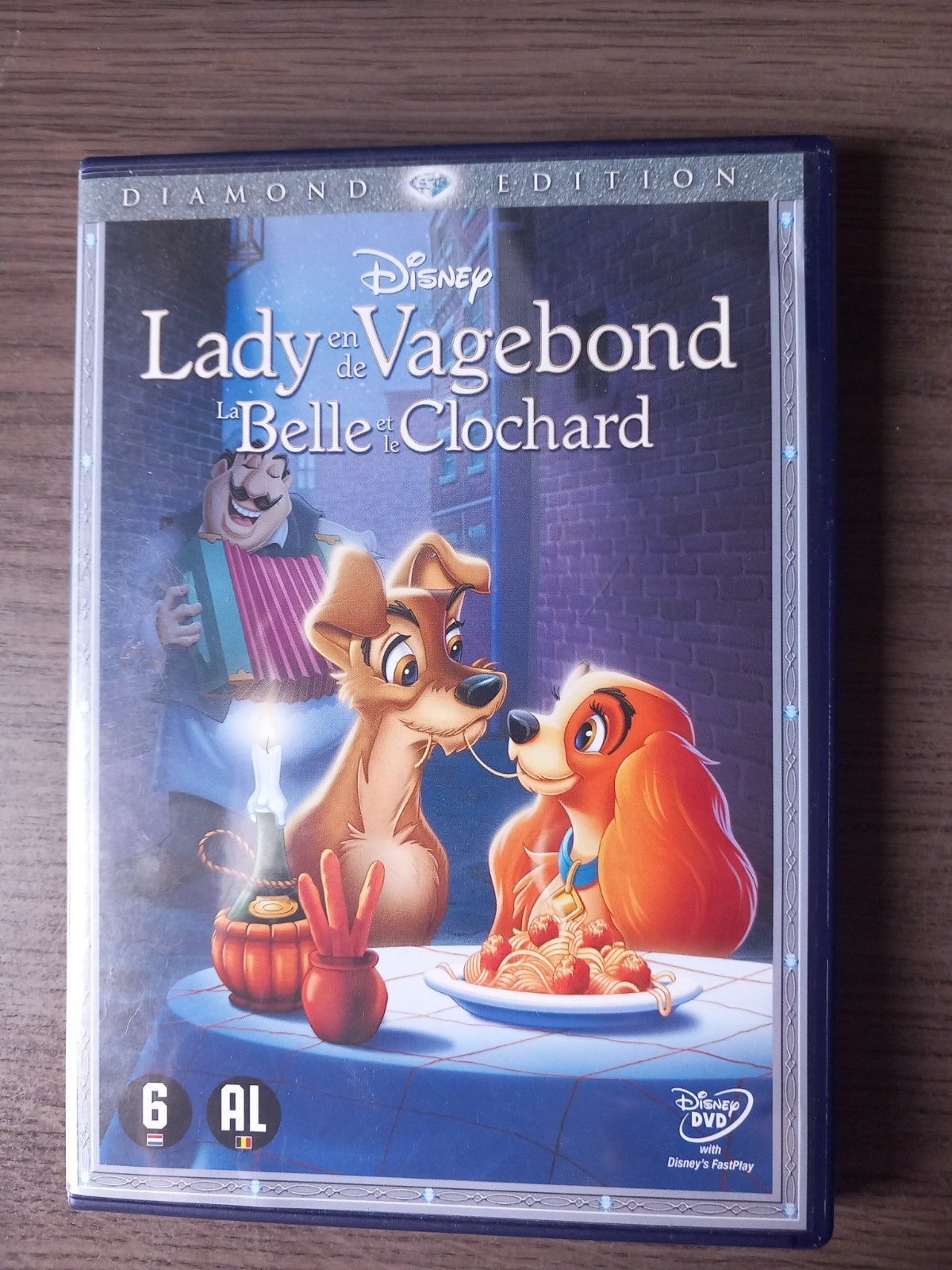 Disney Lady en de Vagebond DVD - Diamond Edition, Gebruikt, Animatie, Nederlands, Ophalen of Verzenden