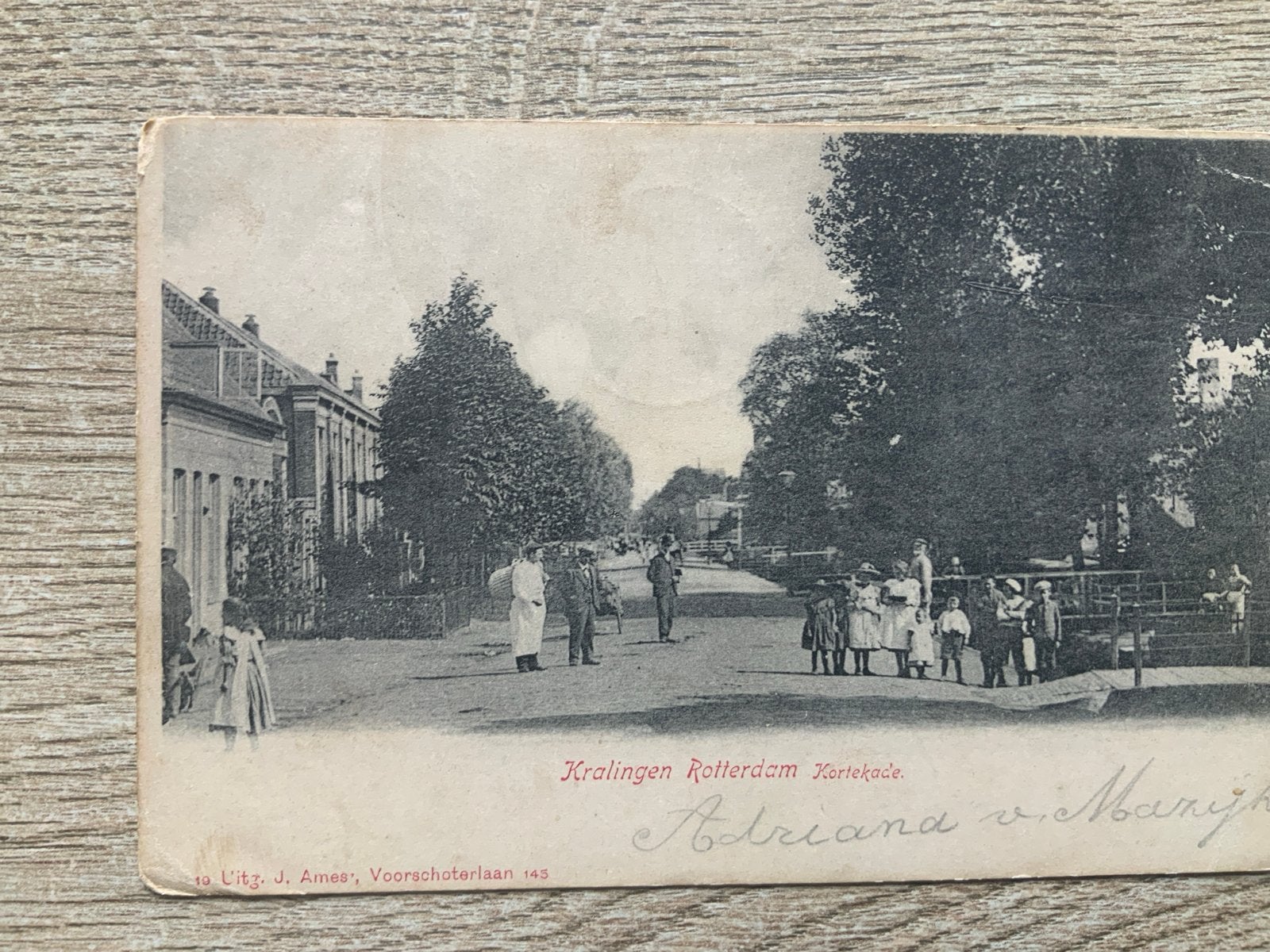 Kralingen Rotterdam Kortekade 1903, Verzamelen, Ophalen of Verzenden, Voor 1920, Gelopen, Zuid-Holland