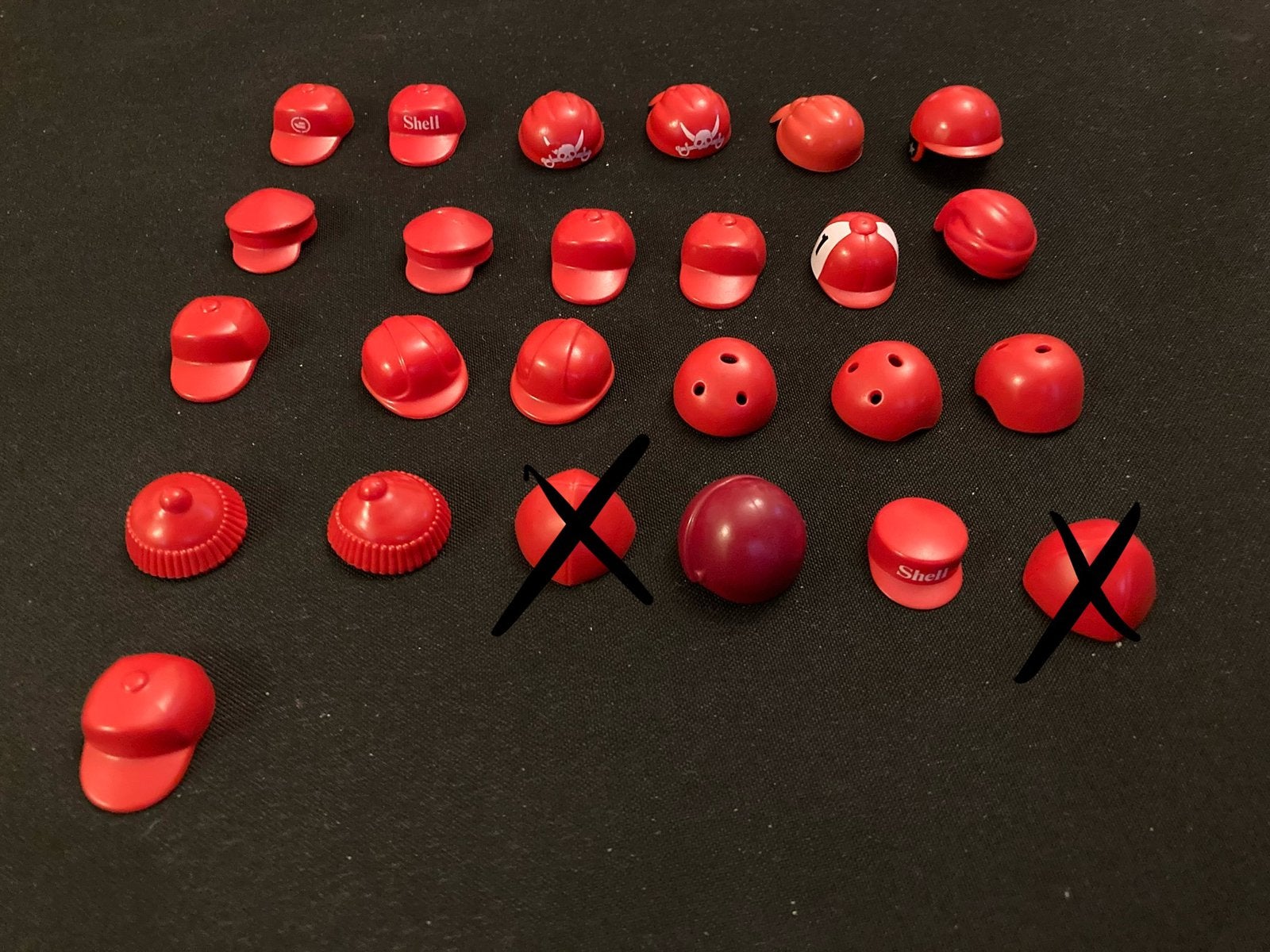Playmobil hoeden, petten rood., Ophalen of Verzenden, Zo goed als nieuw