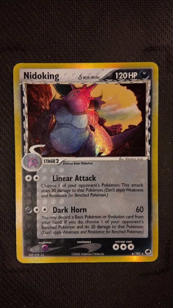 Nidoking δ 3 6 Dragon Frontiers | Pokemon kaart, Ophalen, Zo goed als nieuw, Losse kaart, Foil