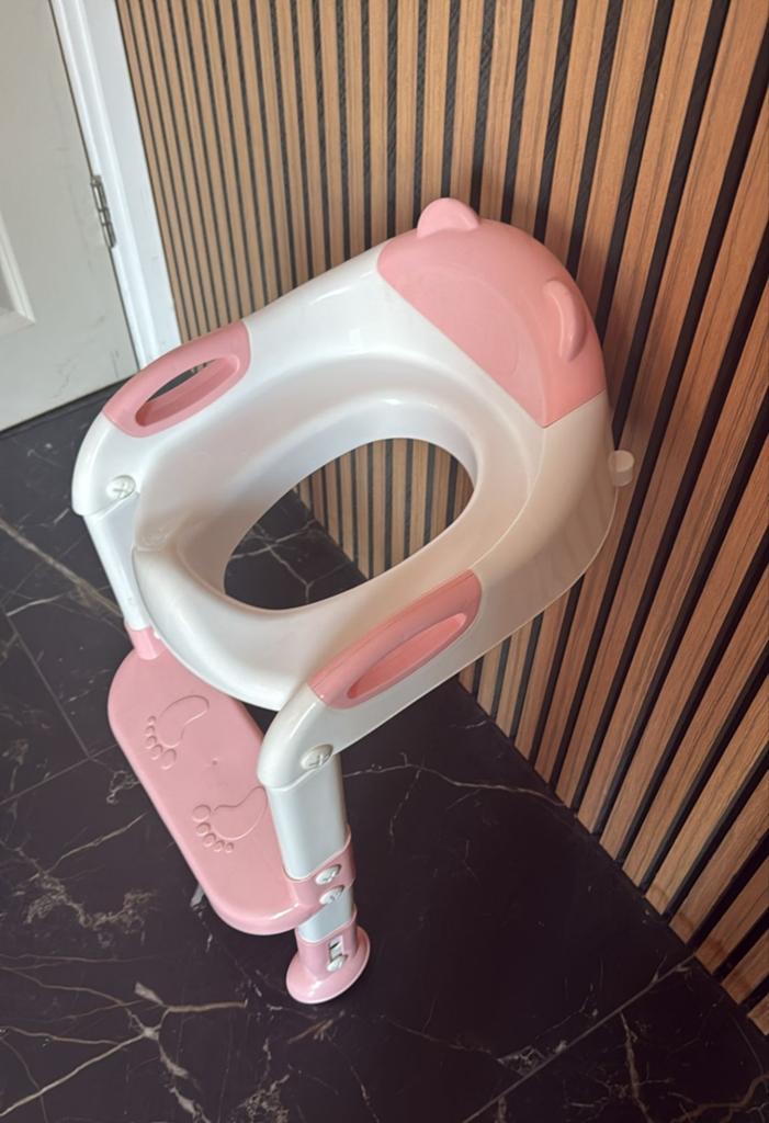 Kinder toiletbril met opstapje - Roze nieuw, Ophalen of Verzenden