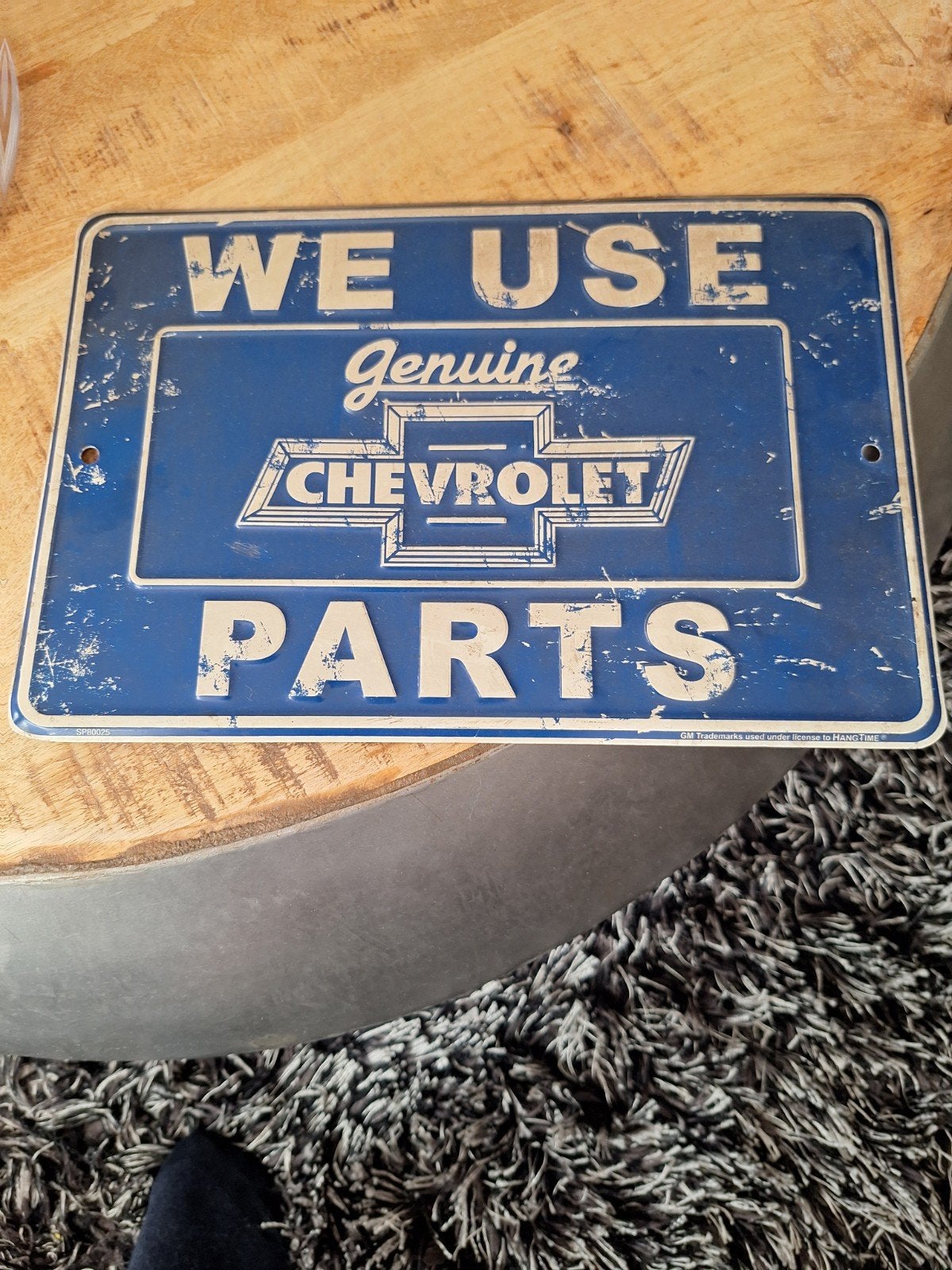Vintage Chevrolet Parts Emaille Bord - Decoratie Garage, Ophalen of Verzenden, Gebruikt, Chevrolet