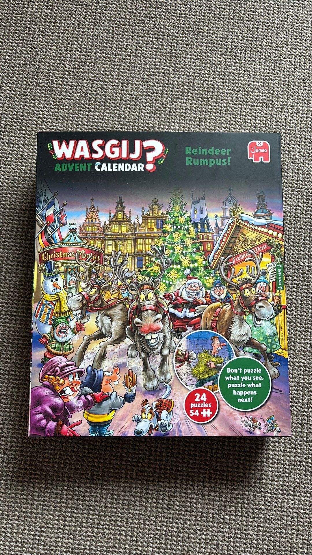 Wasgij? Reindeer Rumpus! Advent Kalender Puzzel, Ophalen of Verzenden, Minder dan 500 stukjes, Nieuw, Legpuzzel