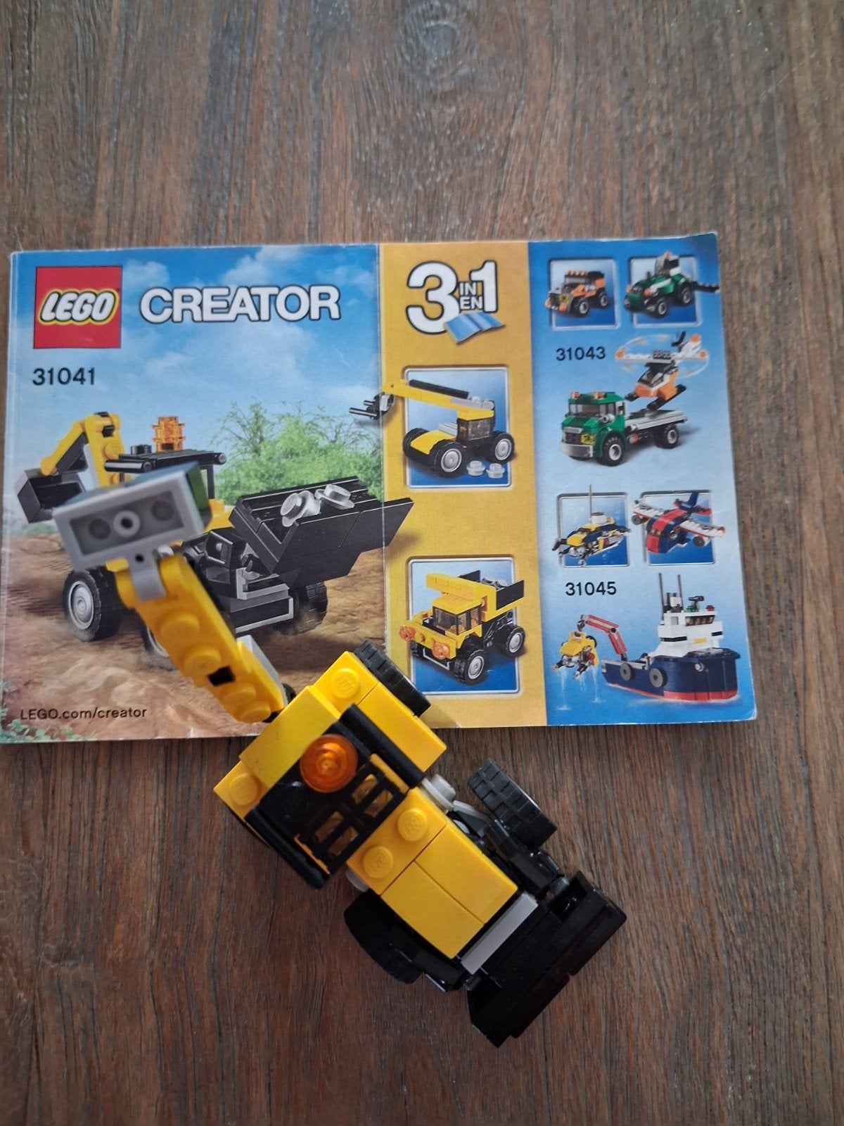 Lego Creator 31041 - Werkvoertuigen 3-in-1 (compleet), Ophalen of Verzenden, Zo goed als nieuw