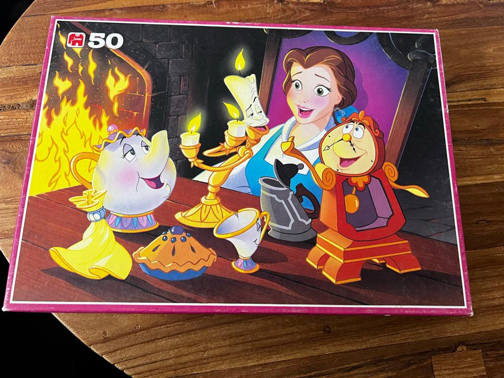 Jumbo Vintage Belle en het Beest Puzzel - 50 Stukjes, Ophalen of Verzenden, 10 tot 50 stukjes, Gebruikt, 4 tot 6 jaar
