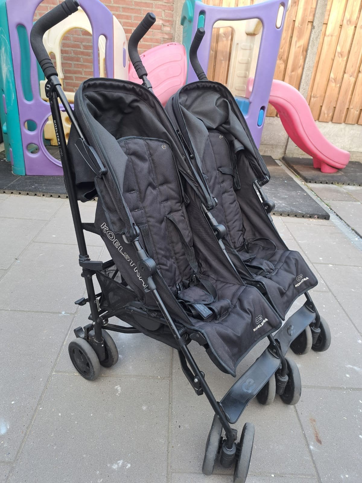 Koelstra Duobuggy - Handige en Compacte tweelingbuggy, Kinderen en Baby's, Buggy's, Ophalen, Koelstra, Verstelbare rugleuning