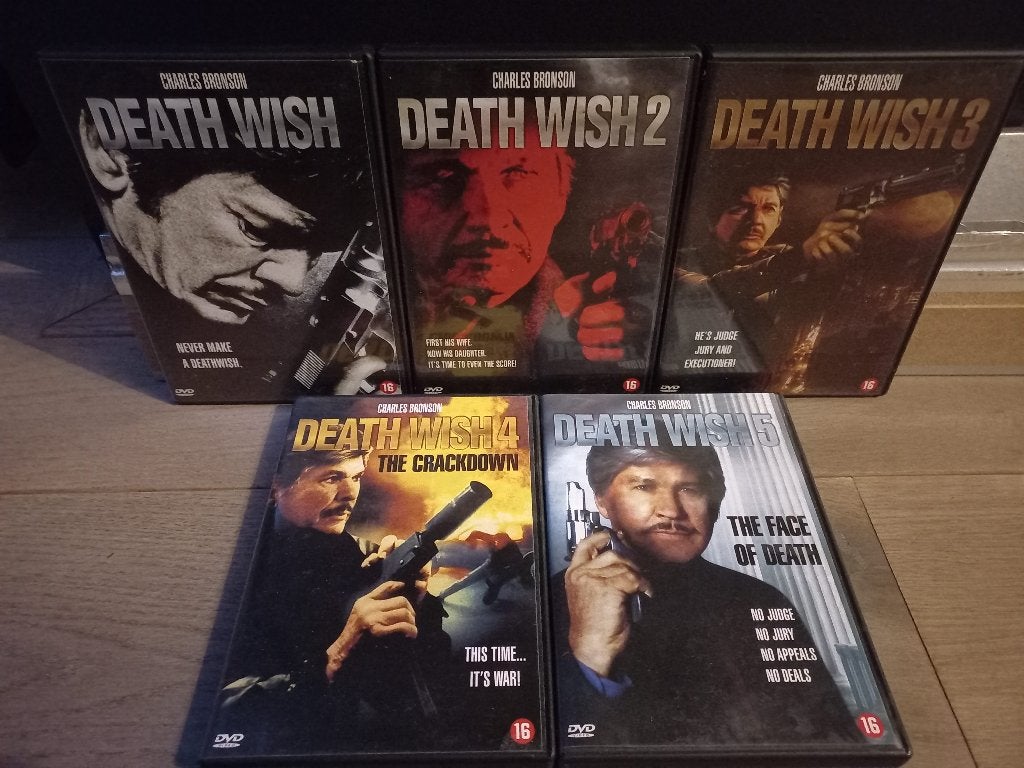 Death Wish - De Complete Collectie (5xDVD) Charles Bronson, Cd's en Dvd's, Engels, Vanaf 16 jaar, Nederlands, Ophalen of Verzenden