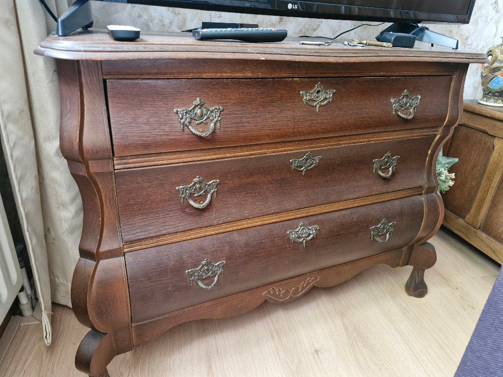 Oud buikkastje, Ophalen, Gebruikt, Eikenhout, 50 tot 100 cm