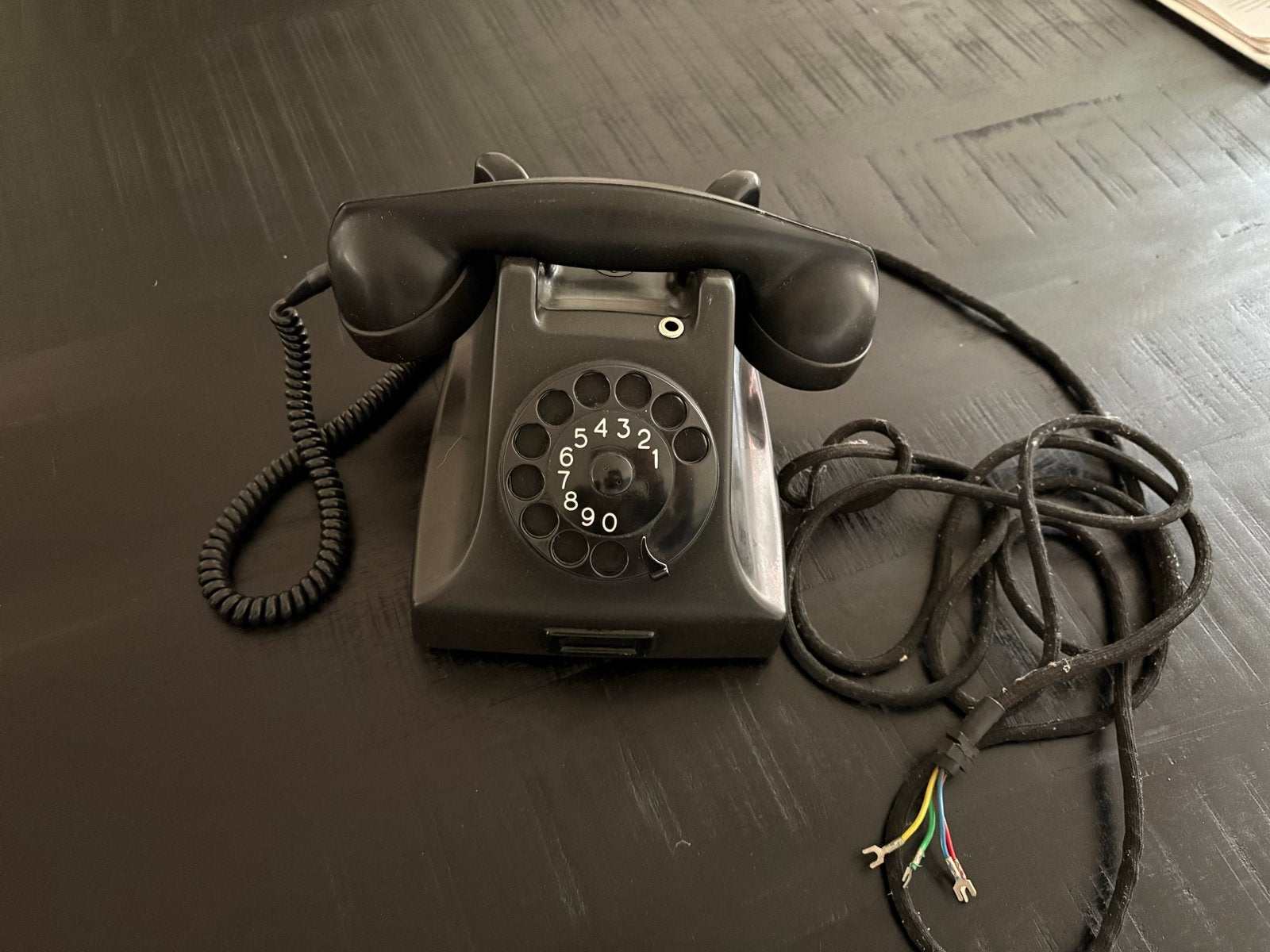 Vintage Draaischijf Telefoon - Zwart, Antiek en Kunst, Ophalen