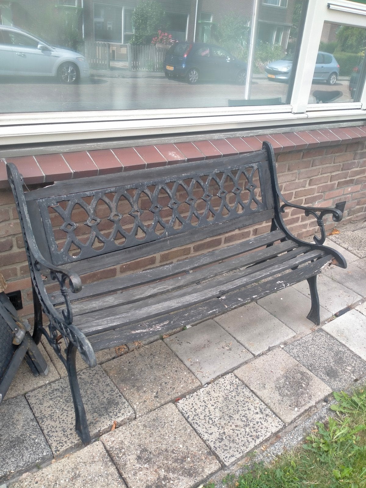 Gietijzeren bankje - opknapper, Tuin en Terras, Tuinbanken, Ophalen of Verzenden, Gebruikt, Metaal