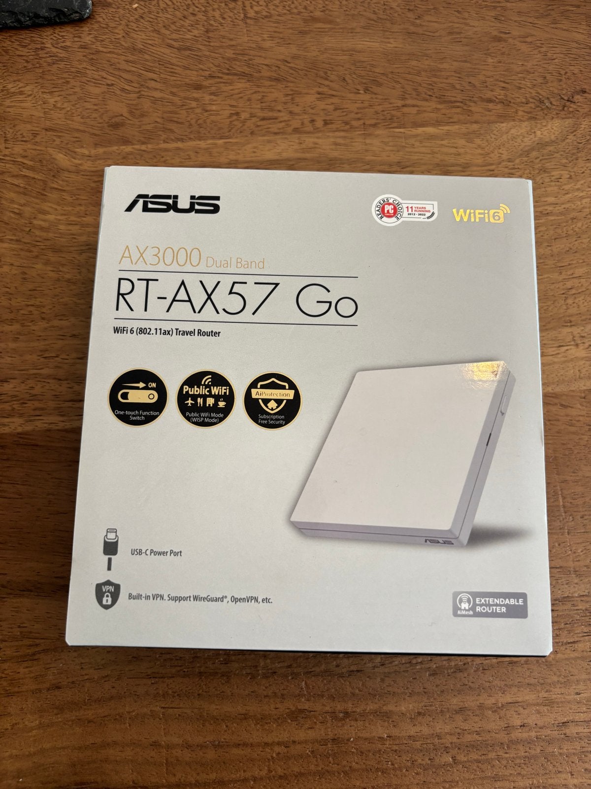 ASUS RT-AX57 Go AX3000 Dual Band WiFi 6 Travel Router, Ophalen, Zo goed als nieuw, Router