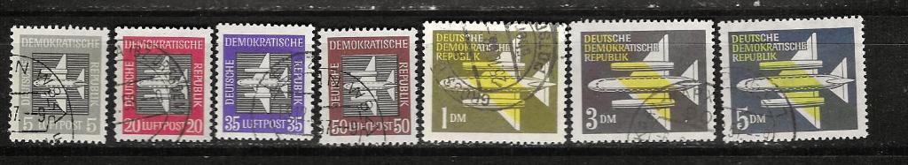 DDR 609-615, Ophalen of Verzenden, DDR, Gestempeld