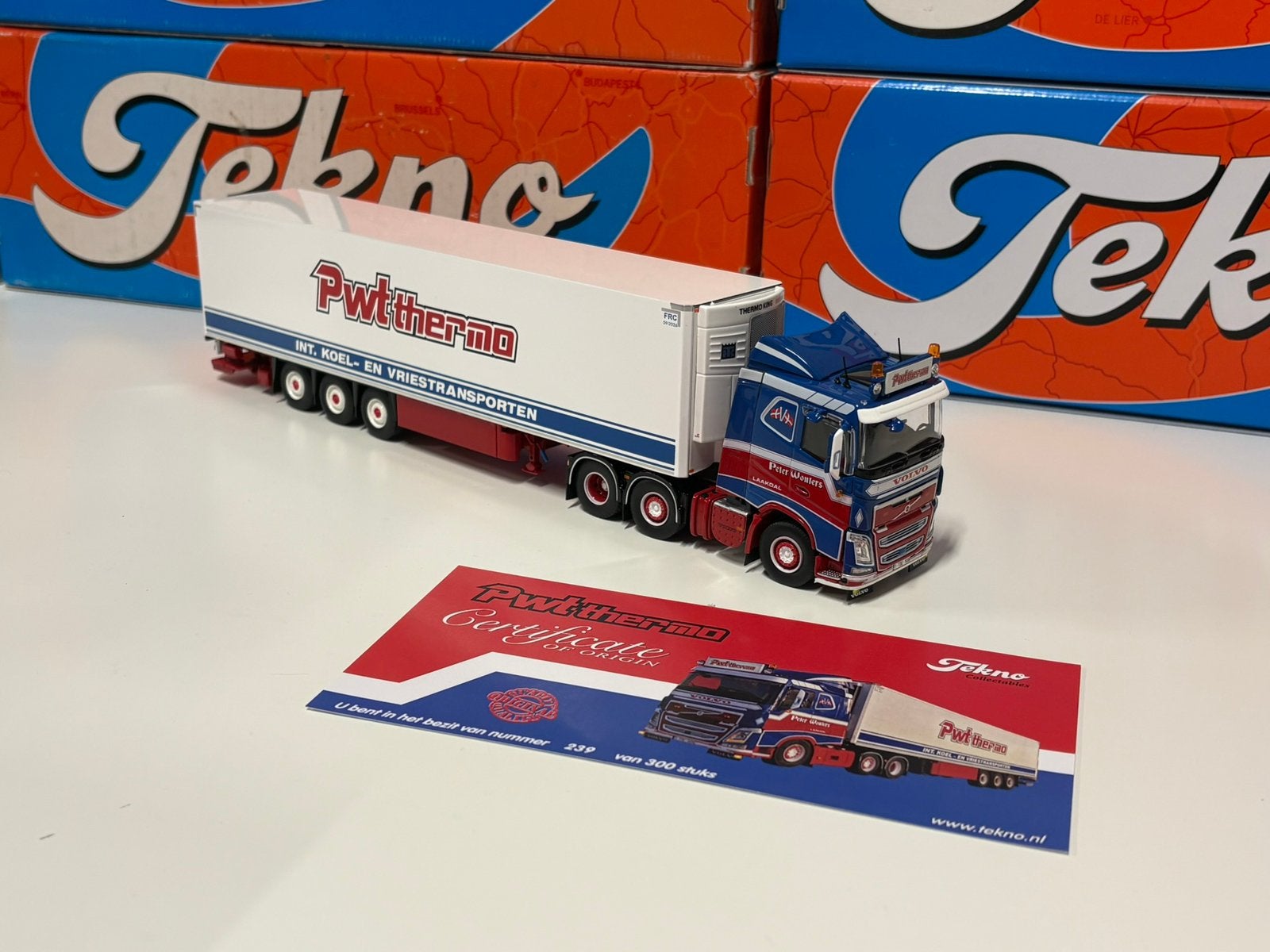Tekno PWT Volvo, Hobby en Vrije tijd, Ophalen of Verzenden, Zo goed als nieuw, Bus of Vrachtwagen, Tekno