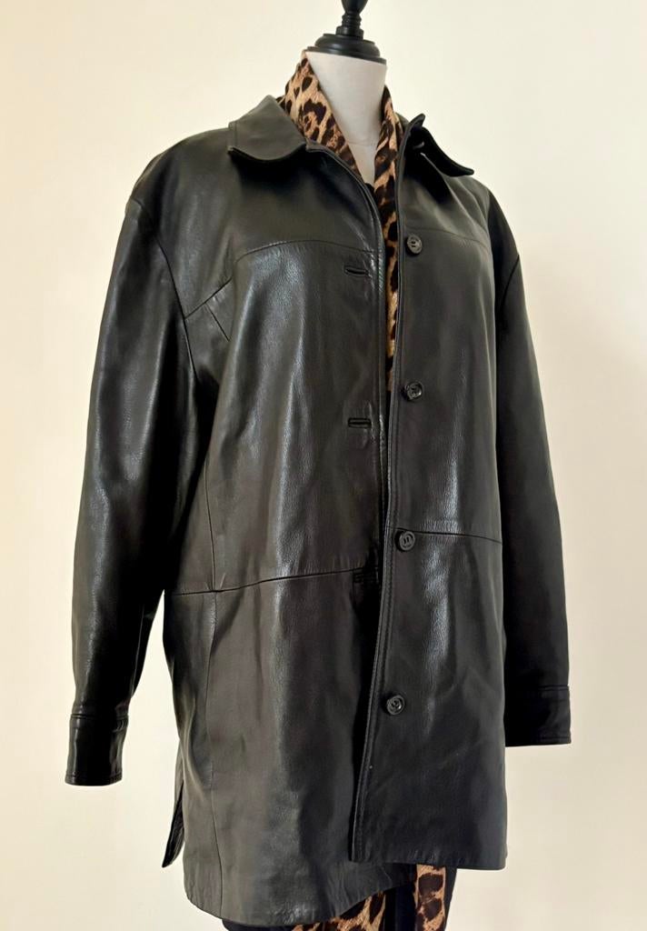 Zapa Parijs/ Pauw M40 twv 1.170 echte nappa leer caban jas, Kleding | Dames, Maat 38/40 (M), Zapa Paris, Zwart, Nieuw