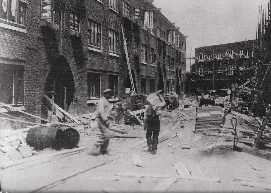 Utrecht J van der Doemstraat Bouwwerkzaamheden 1925 Foto, Verzamelen, Ansichtkaarten | Nederland, Ophalen of Verzenden, 1920 tot 1940