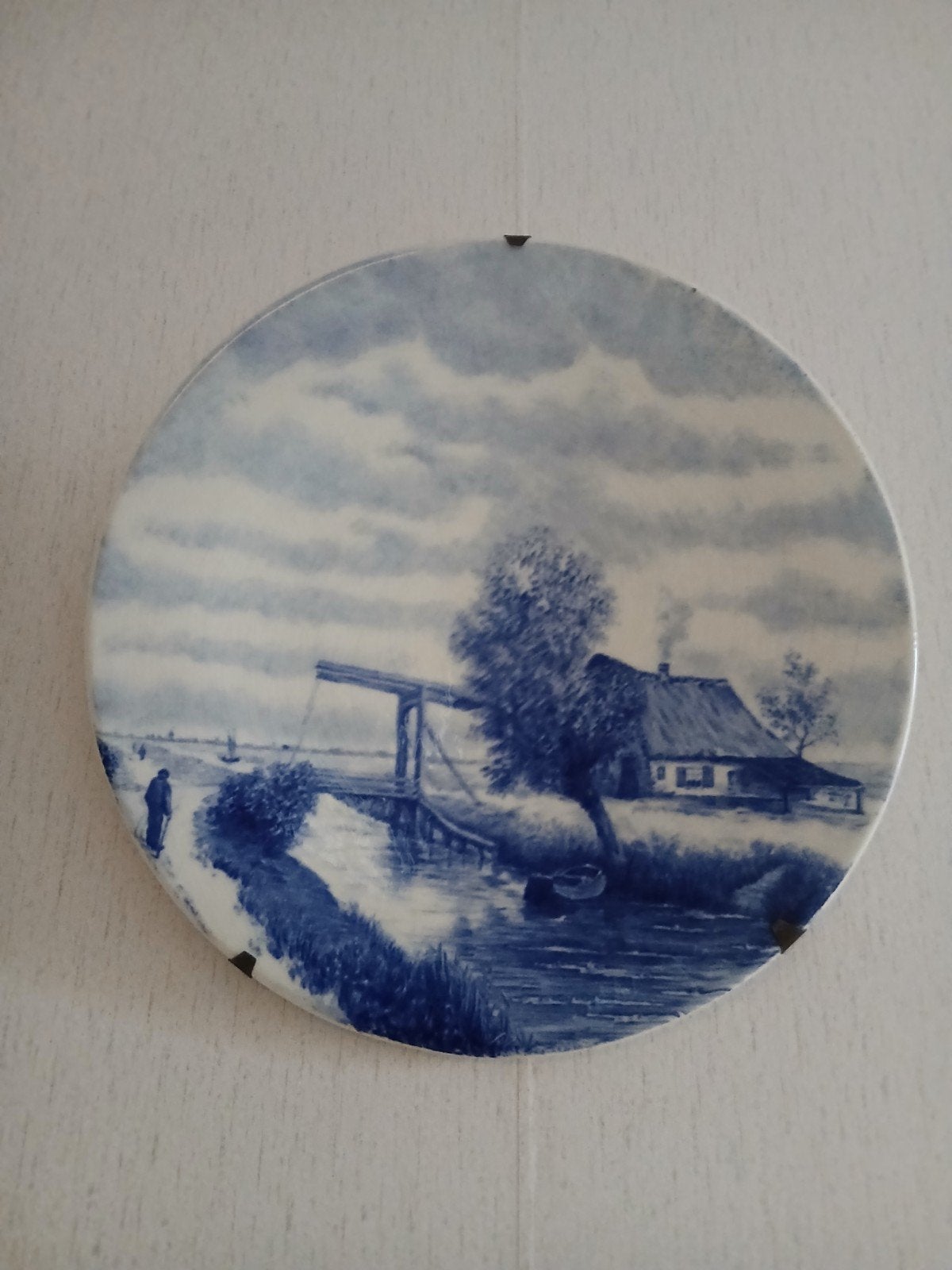 Delfts Blauw decoratieve wandborden met Hollandse taferelen, Ophalen