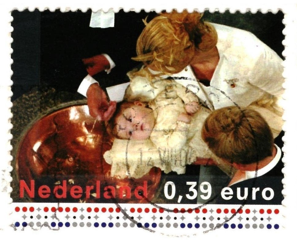 988220 Bergen op Zoom _Gelopen met mooie zegel doop Amalia, Ophalen of Verzenden, 1980 tot heden, Gelopen, Noord-Brabant