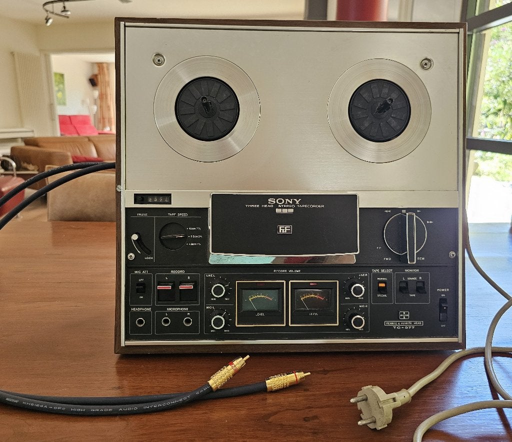 Goed werkende Sony Taperecorder TC 377 met banden, Audio, Tv en Foto, Ophalen of Verzenden, Bandrecorder, Met banden