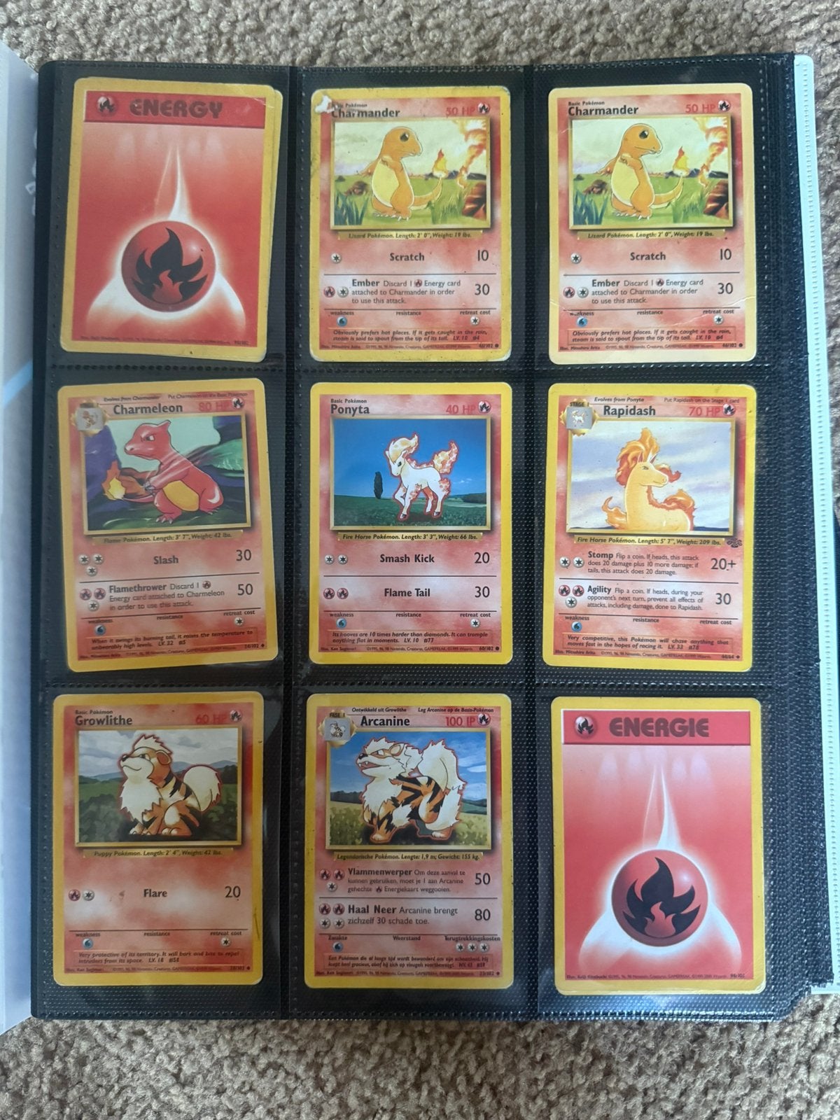 Vintage pokemon binder, Ophalen of Verzenden, Zo goed als nieuw, Meerdere kaarten, Foil