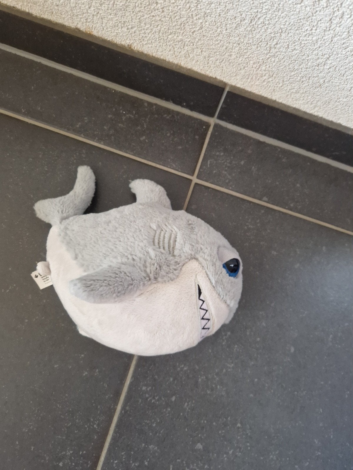 Leuke grijze haai knuffel met grote ogen, Overige merken, Overige karakters, Overige typen, Grijs