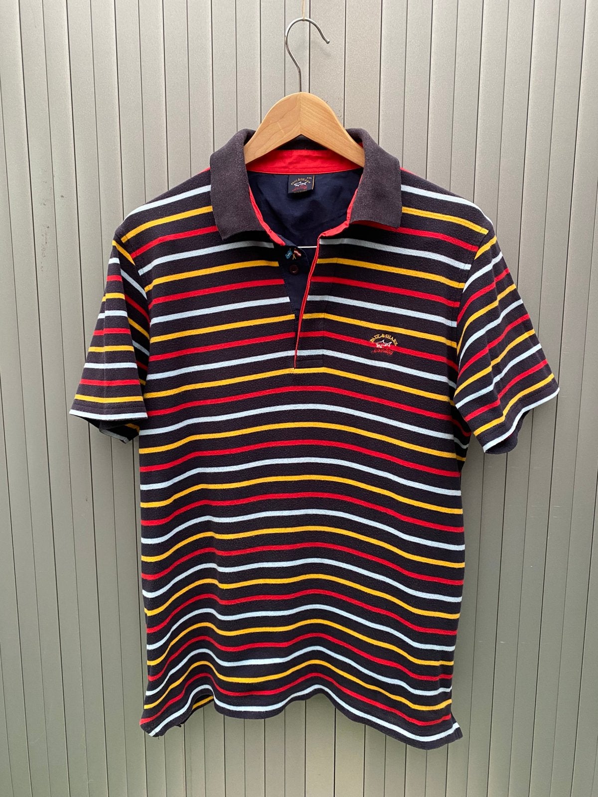 Paul & Shark polo XXL = M gestreept, Ophalen of Verzenden, Gedragen, Maat 48/50 (M), Blauw