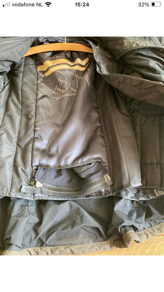 Grid motorjas M - Legergroen, 3-in-1, weinig gebruikt, Ophalen of Verzenden, Tweedehands, Dames, Jas | textiel