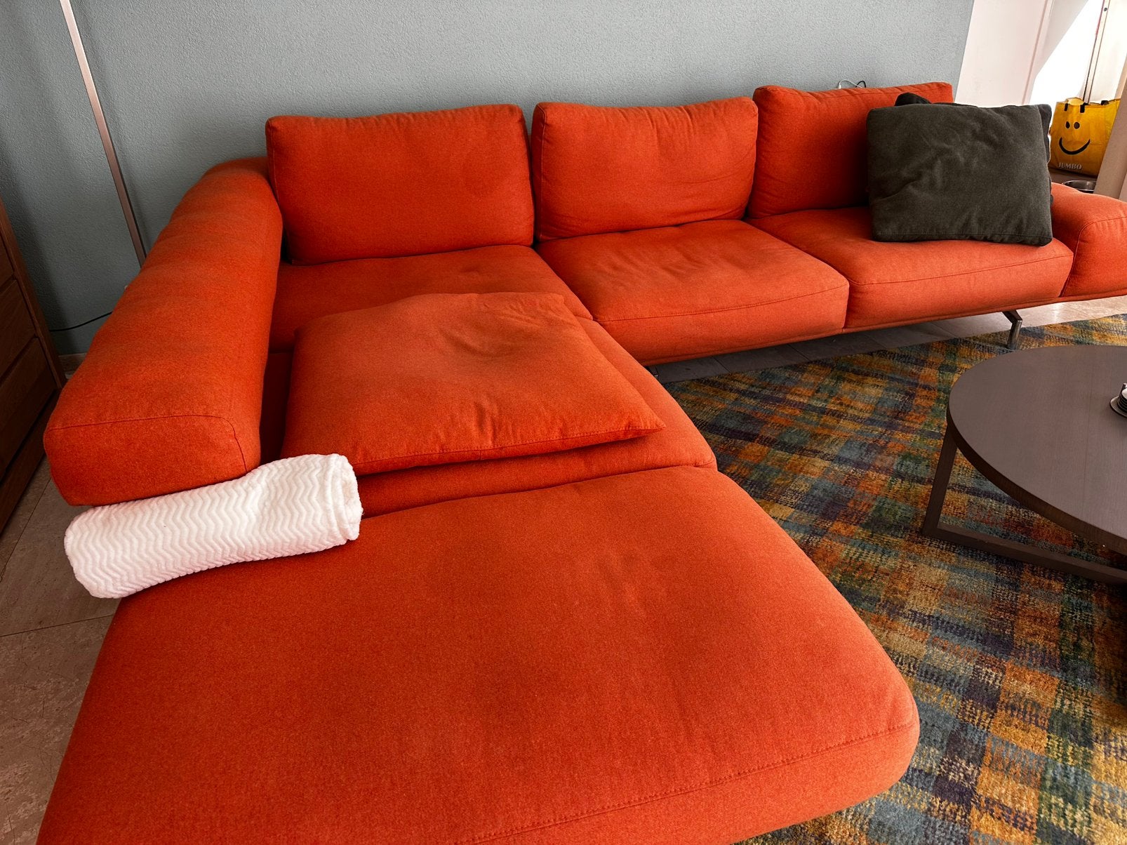 Hoekbank, Huis en Inrichting, Ophalen, Gebruikt, Stof