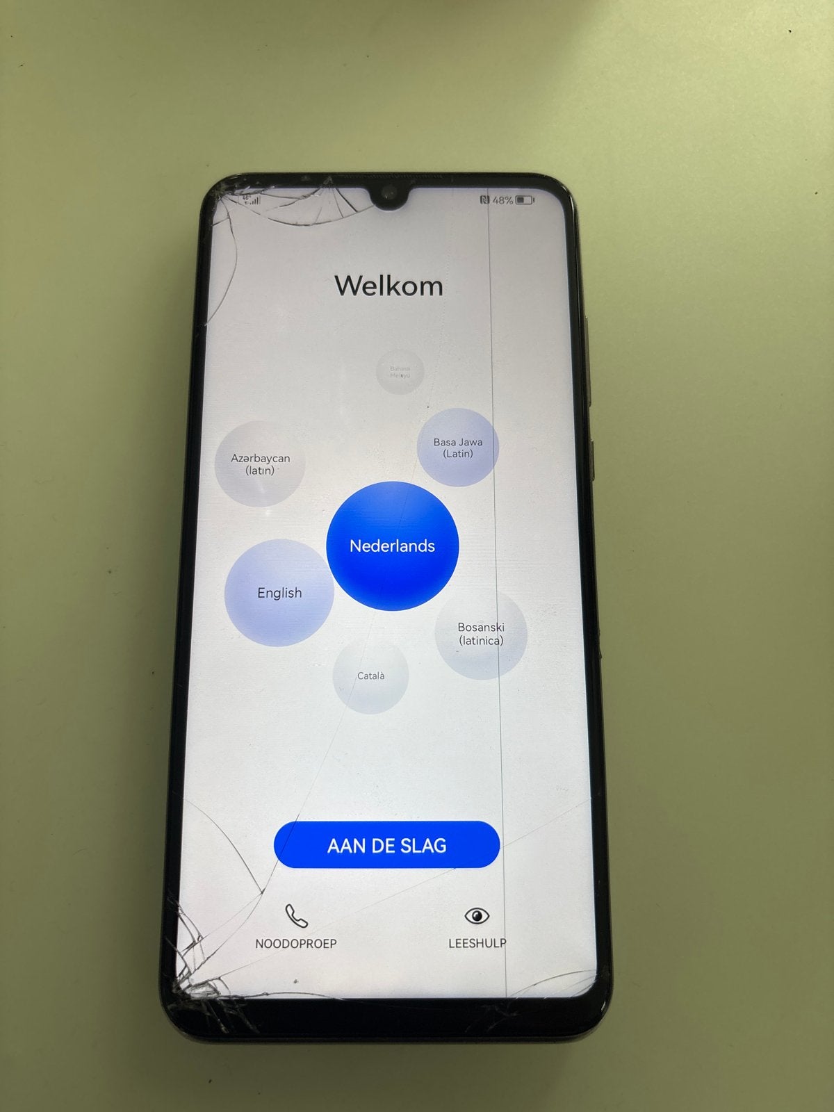 Huawei P30 Lite - Wit - Gebarsten scherm, Wit, Touchscreen, Ophalen of Verzenden, Zonder simlock