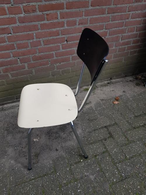 stoel vintage jaren 60 zwart, Ophalen of Verzenden