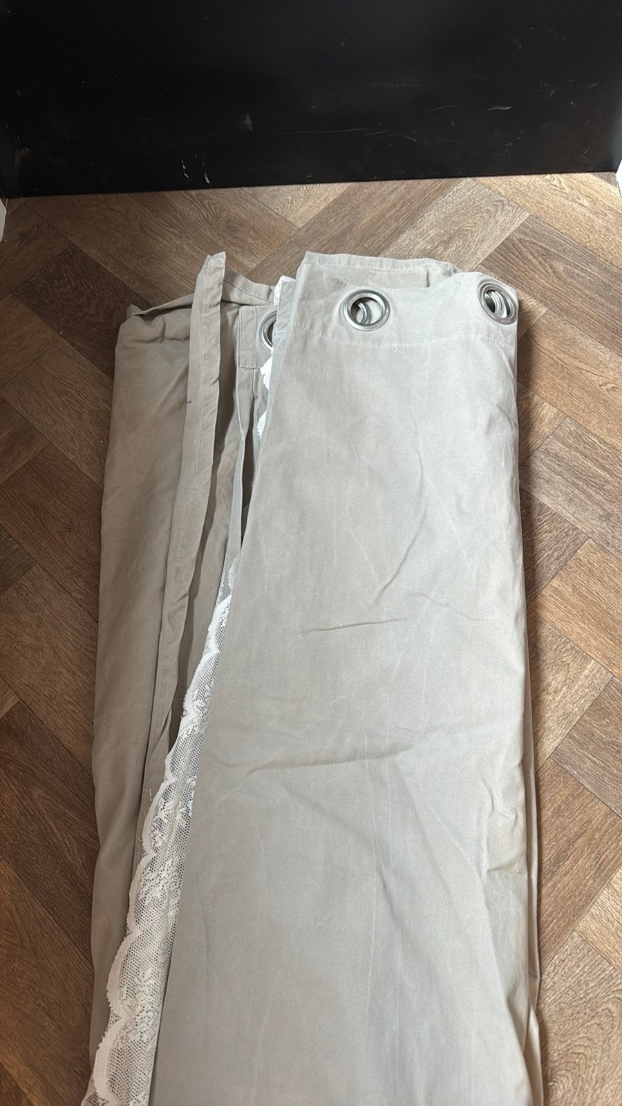 10 gordijnen aan elkaar, Huis en Inrichting, Gebruikt, 210 cm, Ophalen of Verzenden, Gordijn