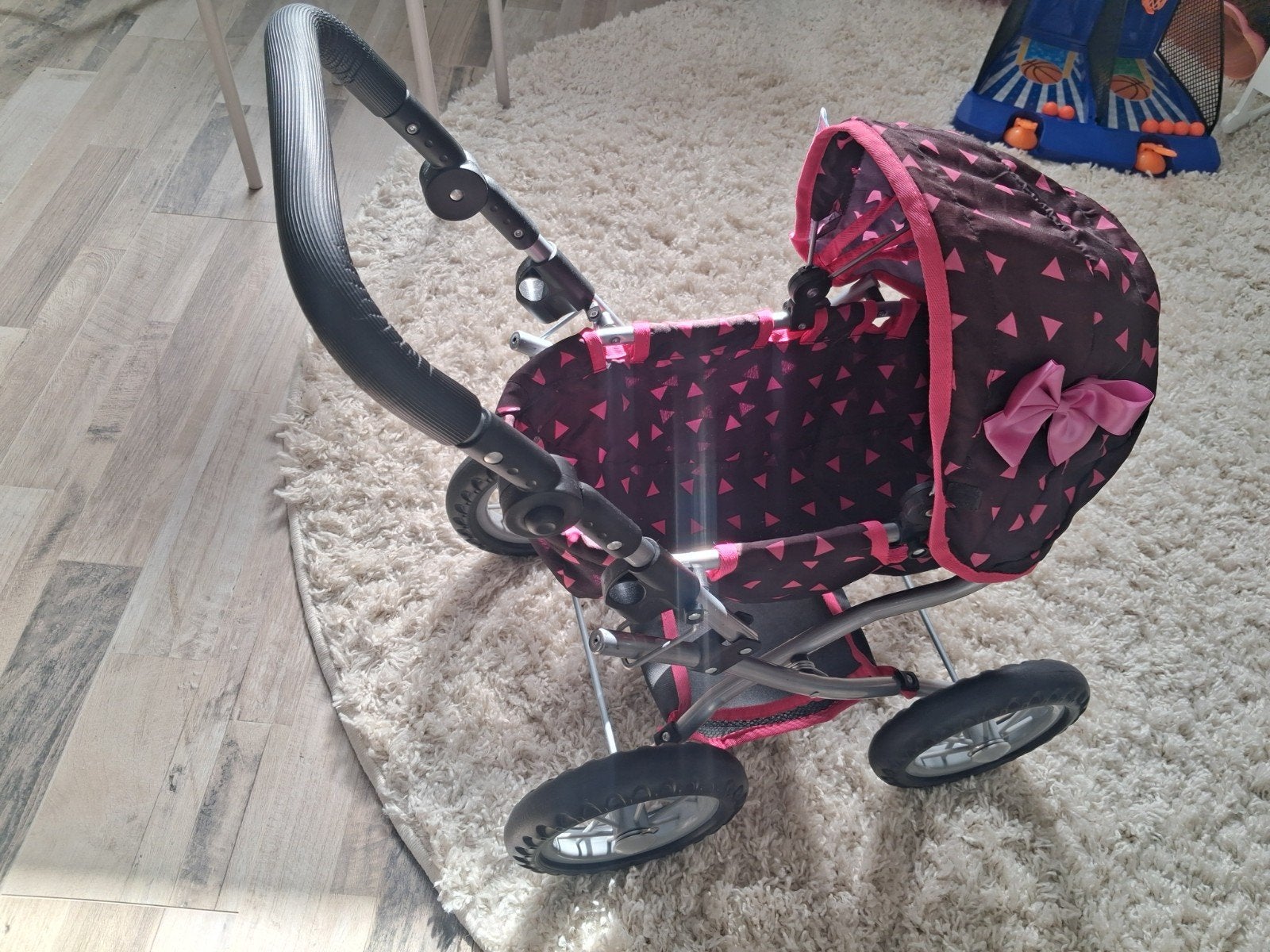 Poppenwagen met roze details, Ophalen of Verzenden