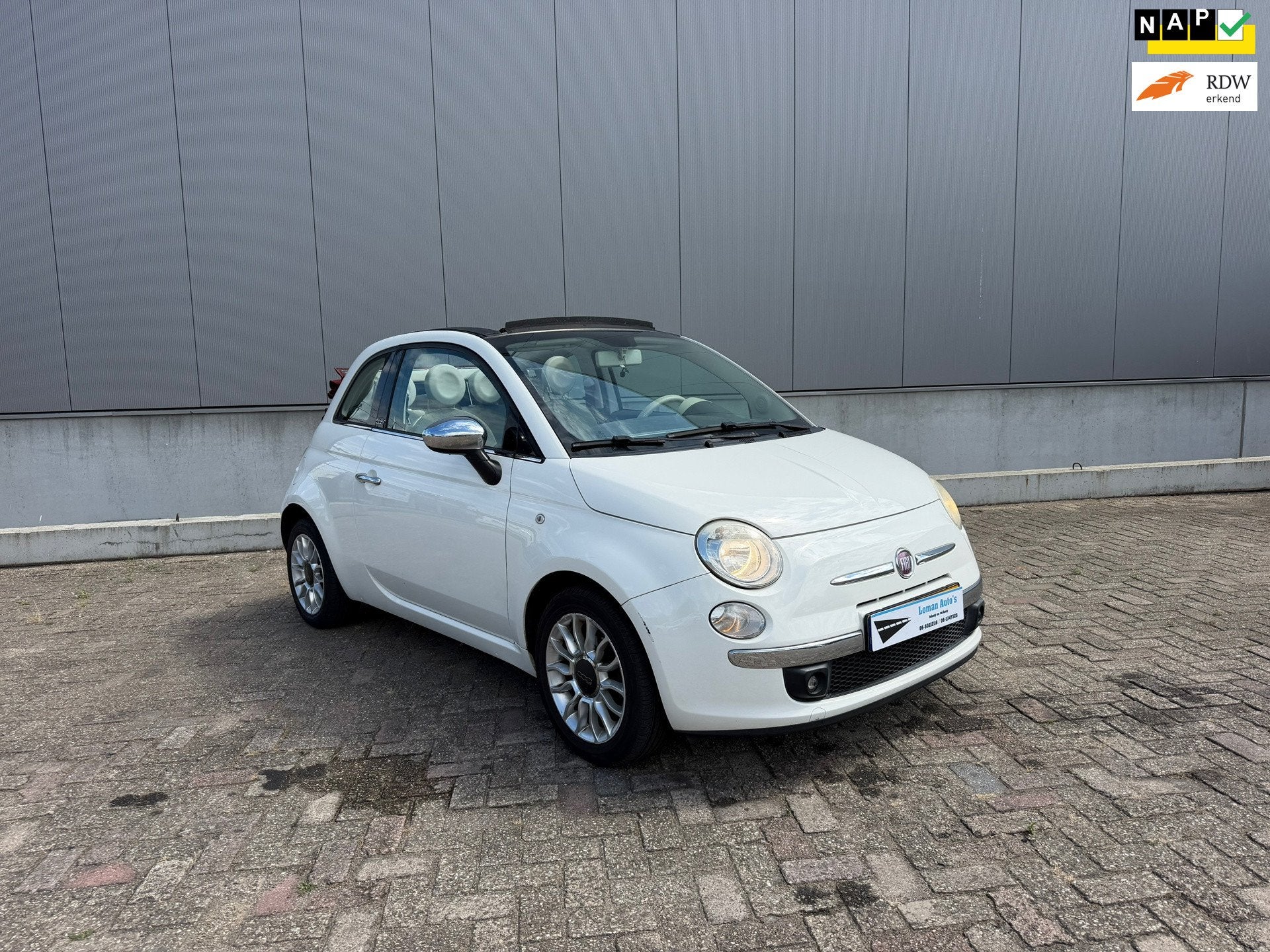 Fiat 500 C 1.2 Lounge ( Cabrio) ( Carplay) ( Riem VERV), Euro 5, Stof, Gebruikt, 4 cilinders