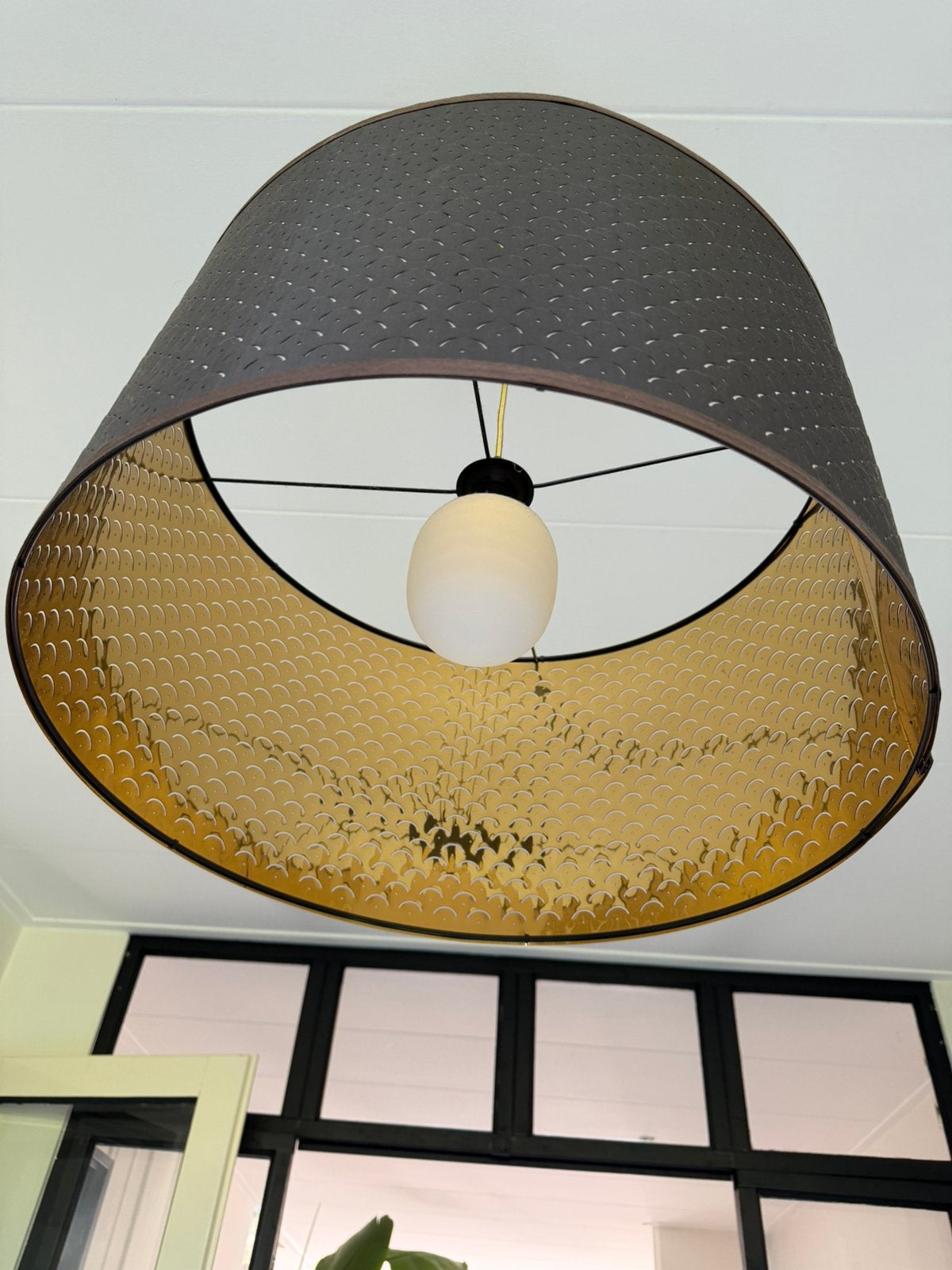 Lamp, Ophalen, Zo goed als nieuw, Zwart, Rond