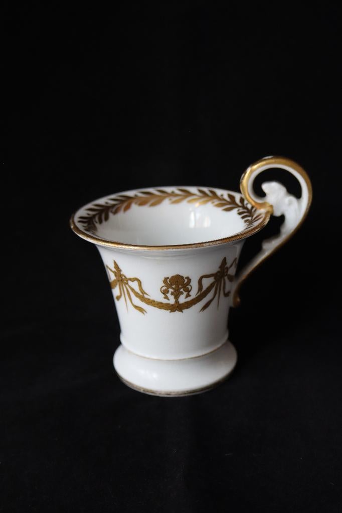 Antieke Empire Revival Frankrijk porseleinen kopje, Ophalen of Verzenden
