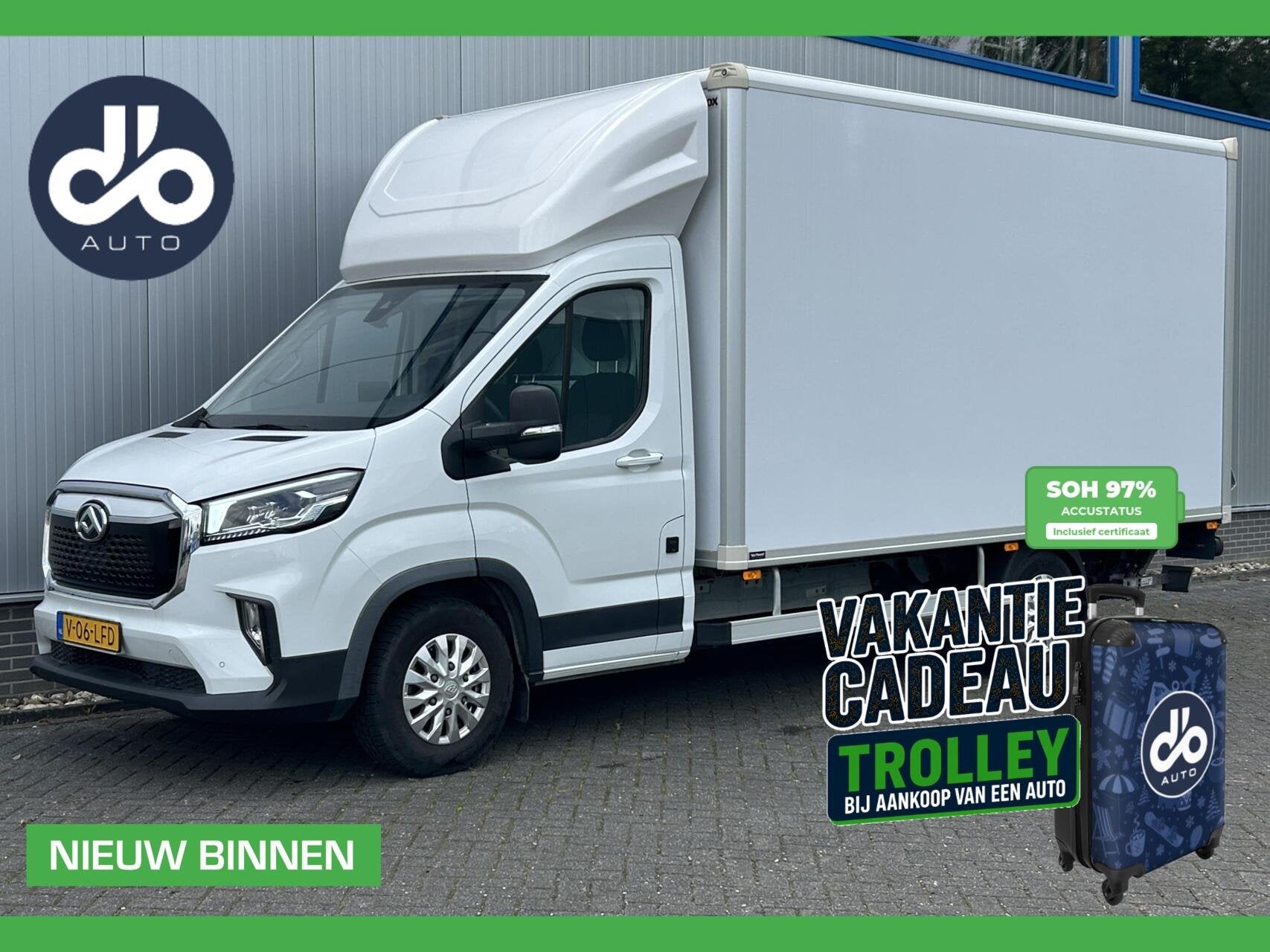 Maxus eDeliver 9 L4 65 kWh DHOLLANDIA LAADKLEP I ORGNL + NAP, Automaat, Dealer onderhouden, Stof, Zwart