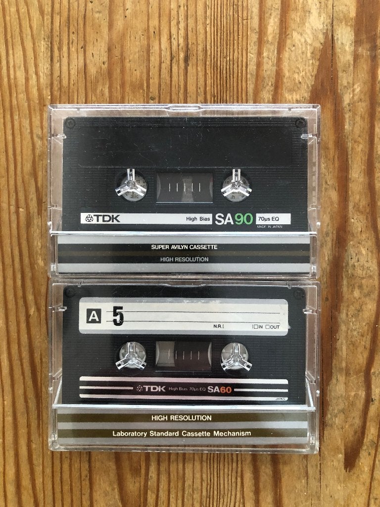 2 vroege type II TDK SA cassettes, jaren 80, Gebruikt, 2 t/m 25 bandjes, Overige genres, Ophalen of Verzenden