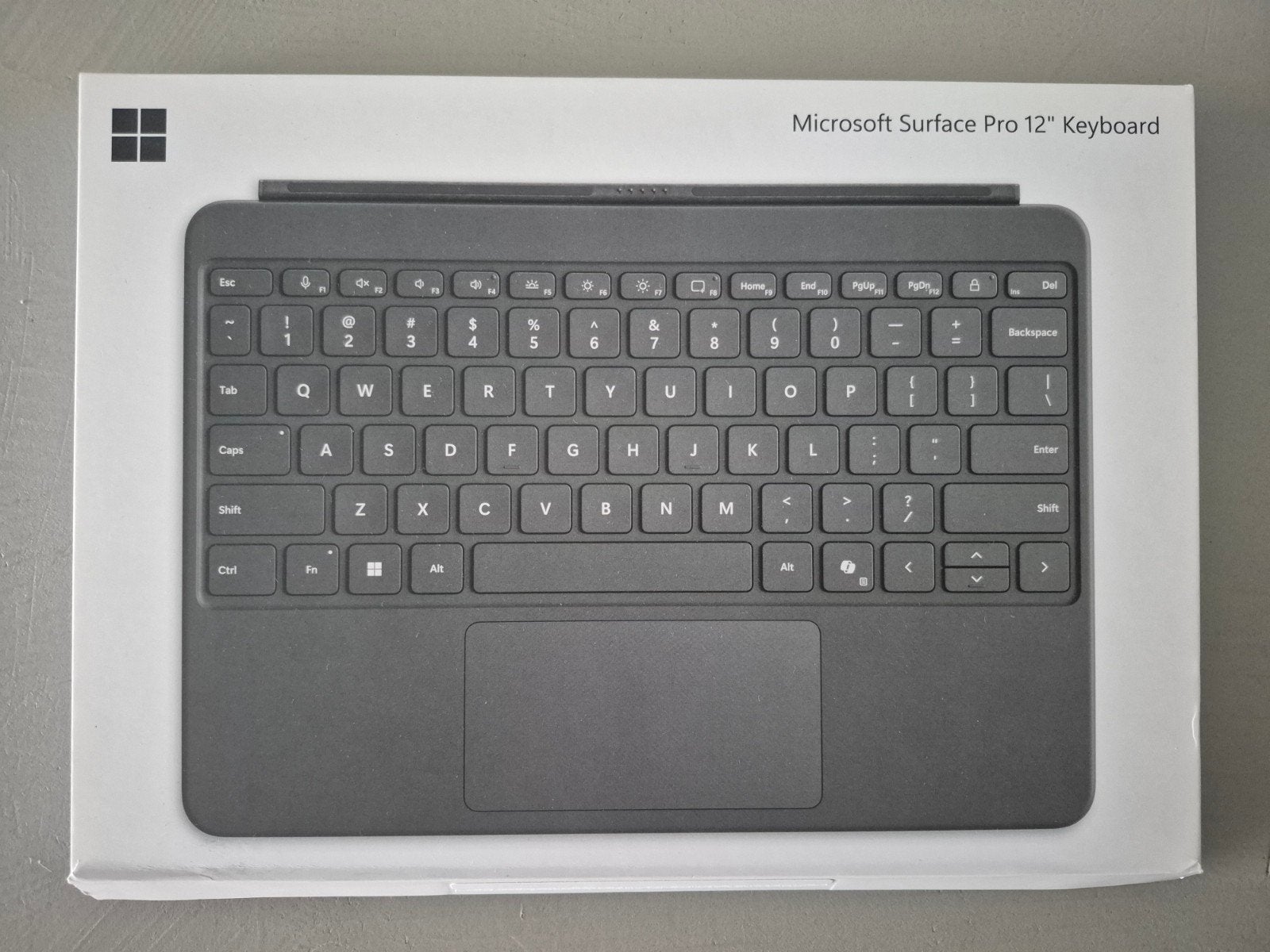 Microsoft Surface Pro 12" Toetsenbord - Grijs, Computers en Software, Toetsenborden, Nieuw, Ophalen of Verzenden, Draadloos, Qwerty