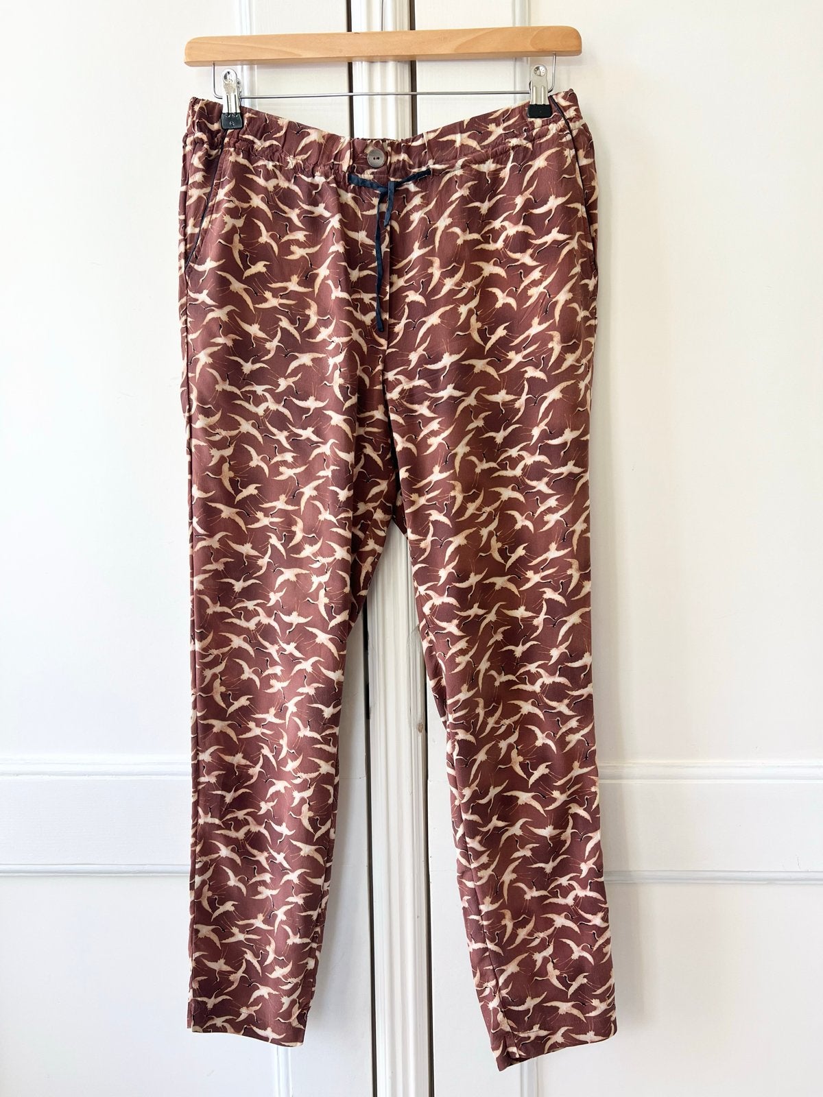Forte-Forte Bruine Broek Zijde met Print, Maat II, Kleding | Dames, P, Bruin, P, P