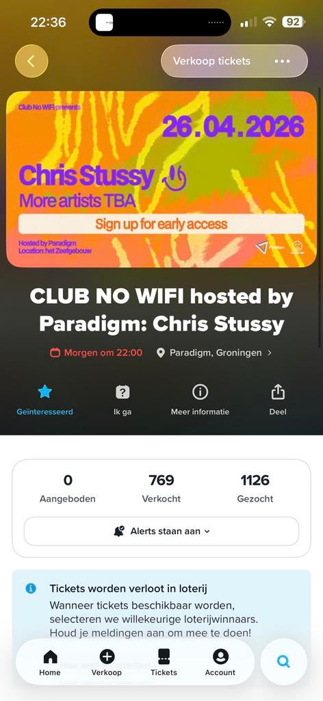 Paradigm: Cris Stussy, Tickets en Kaartjes, Twee personen